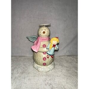 Winter Wishes Snowman Angel Girl Figurine Kohl Exclusive Made in‎ China